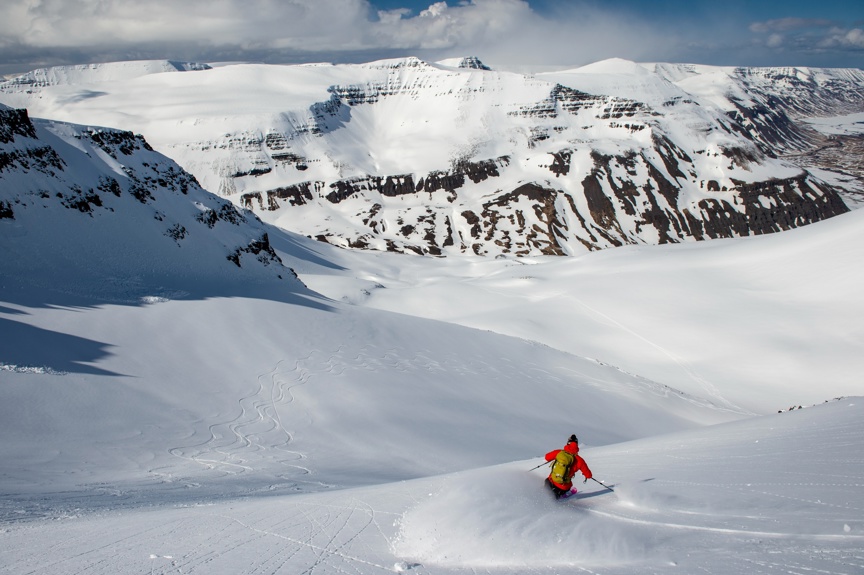 Heli-Skiing in Iceland.